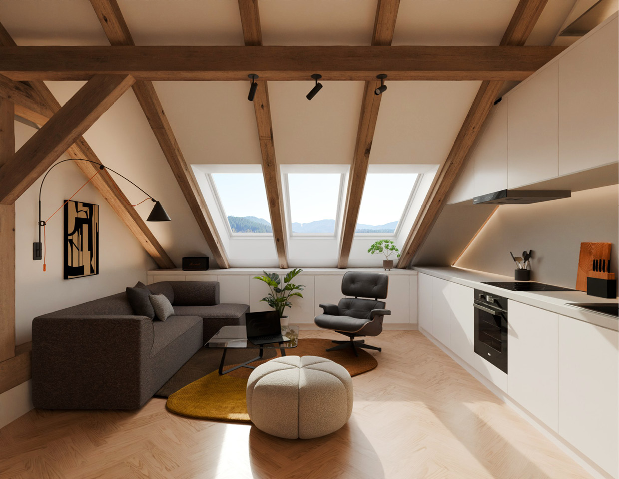 Residential attic – corner unit
