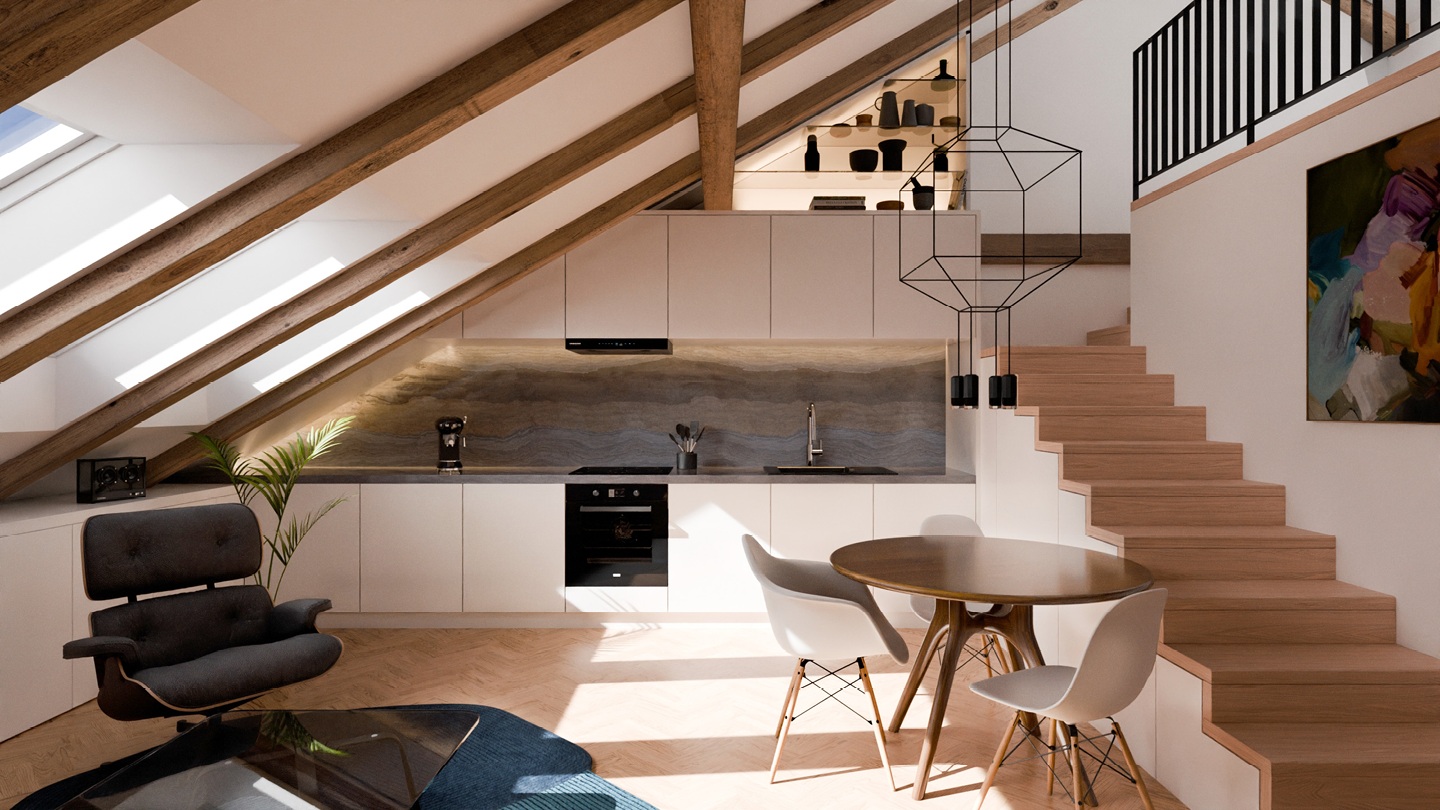 Residential attic – middle unit