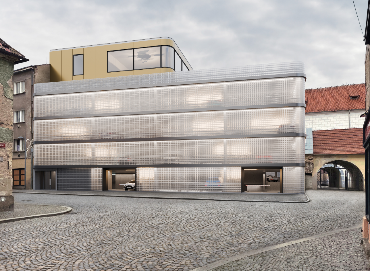 Parking structure Kolín BP – front facade